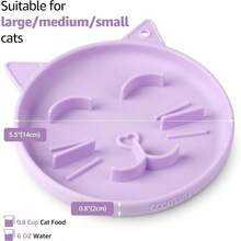 Silicone Slow Feeder Dog Cat Bowls Interactive Puzzle Toy For Pets Dry/Wet Food Training Keeps Dogs Cats Busy Prevents Puppy Kitty Overeating Purple 0.8 Cup - 08Cốc - Xem 3