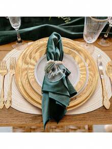 2pcs/4pcs/6pcs Woven Oval Placemats, 12x18 Inches, Oval Table Placemats, Natural Woven Heat Resistant Tablemats, Red Napkins, White Napkins, Suitable For Family Gatherings, Wedding Parties (Beige) - Milk Coffee Color - View 6