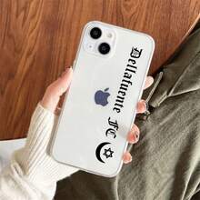 Custodia per telefono con artwork di Dellafuente FC, compatibile con 15, 14, 13, 12, 11 Pro Max, Mini, 7, 8, Plus, SE, X, XS, XR, in silicone trasparente, compatibile anche con i modelli 17, 17 Pro e 17 Pro Max