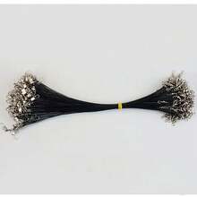 Steel Main Line 10/20 Cm Suitable For Catching Fish -4 Colors (Red/Silver/Black/Green) For Barracuda, Sea Bass, And Black Bass. Cut Resistant Fishing Set With Iron Plate And Rotating Sequins