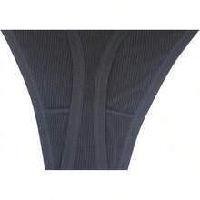High Waisted Cotton Thongs For Women, Breathable Plus Size Multipack - 黑色*3 灰色*3 - 查看 7
