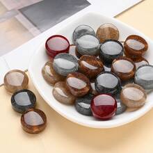 5/10pcs Autumn/Winter Resin Glitter Pearl Beads, Tubular/Round/Oval Shape, Dark Color Jade-Like High-Quality DIY Jewelry Beads