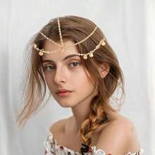 Gold Sequins Head Chain​ Festival Halloween Wedding Jewelry Hair Accessories For Bride And Women Fashion Tassel Headbands Boho Headpiece Gold#SSDD B BJNHMJ