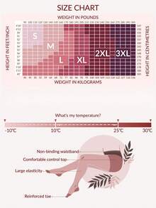 1条女士80克/200克秋冬季保暖内衬性感印花不透明弹力连裤袜，休闲日常穿着，舒适保暖 - 黑色 - 查看 6