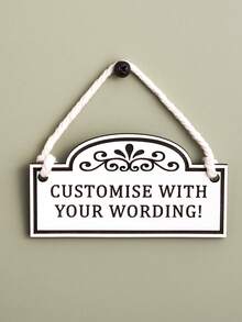 Personalized Custom Name Wooden Sign Engraved Message Plaque Wall Hanging Decoration 2025 Rustic Home Decor Wedding Sign Keepsake Gift For Housewarming Friends Couples Family Party Celebration Customizable Text Multiple Color Options,Personalized Wooden Sign - Multicolor - View 7