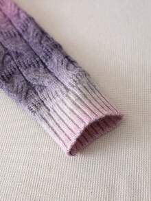 Girls & Teens' Cute Ombre Knit Pullover Sweater, Suitable For Vacation, Daily Wear, Spring, Autumn, Winter