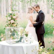 1 set cutie poștală acrilică pentru nuntă cu încuietoare, cutie poștală acrilică pentru nuntă cu coroană de eucalipt aurie, cutie pentru plicuri de bani pentru nuntă, potrivită pentru nuntă, logodnă, ziua de naștere, petrecere de absolvire, decorare de petrecere cu cadouri de botez