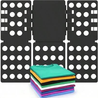 1/2pcs Plastic Clothes Folding Board, T-Shirt Folding Organizer, Shirt & Pants Storage Rack, Convenient Home Organizer, Efficient Folding, Durable Material, Space-Saving Design, Creative Slouchy Wardrobe Management Tool, Clothing Storage, Closet Organizer, Suitable For Elderly, Apparel Accessories, Wardrobe Accessories, Folding Clothes Items, Household Necessities, Travel Accessories, Dorm Supplies, Bedroom Accessories