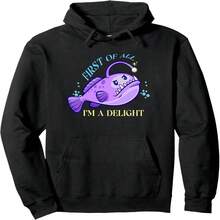 First Of All I'm A Delight Funny Anglerfish Gift Wo Pullover Hoodie - Hitam 5 - View 1