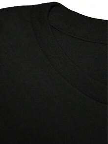 Women's T-Shirt Short Sleeve Graphic Printed With  Four Cute Strawberries Pattern - Black - View 5
