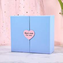 1pc Valentine's Day Purple Ombre Heart Shaped Empty Gift Box, High-End Cosmetic Packaging Box, Ceremonial Gift Box - Multicolor - View 6