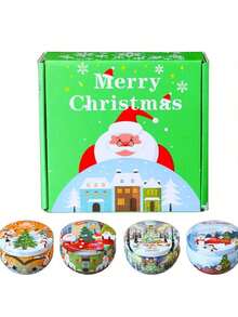 Regalo de Navidad, Juegos de velas perfumadas para familia, amigos, mujeres, madre, novia y esposa, velas de tarro de cera de soja de aromaterapia, velas de aromaterapia sin humo, Año Nuevo, cumpleaños, decoración del hogar, decoración de la habitación