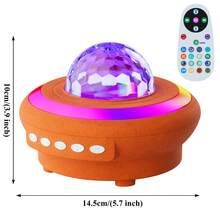 1 Stück RGB Magie 7-Farben Flockung Nachtlicht, Aurora Projektor, kabellose Bluetooth-Lautsprecher und USB-Musikplayer, 2600mAh wiederaufladbare Batterie, Heimkino, Decke, Raumdekorationslampe, Weihnachtsgeschenk, Valentinstag-Geschenk, Camping, Hochzeitsdekoration, Halloween, Weihnachtsdekoration