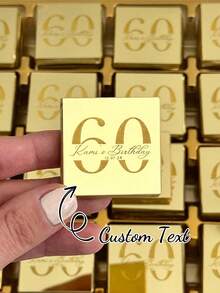 Personalized Wedding Chocolate Favors Tags Custom Arcylic Mirror Gold Or Silver Party Tags For Guest Gifts Custom Christening Baby Shower Name Tag For Party Not Included Chocolate - Multicolor - View 1