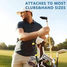 Grip Trainer, Club Grip Trainer Right Hand, Grip Swing Training Aid Golfer Proper Hand Position, Attaches To Most Handles - 黃色 - 查看 6