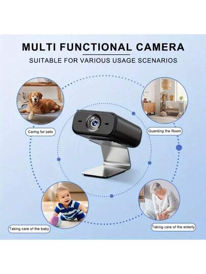 1pc Mini WiFi Security Camera Portable, Self Adhesive, 1080P HD Video, Wireless Home/Office System Wide Angle, USB Powered view 6