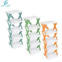 ELE-GATE Zapatera Organizador Plegable con 4 Niveles,El dormitorio simple alberga estantes de zapatos, y el espacio de estantes de zapatos plegables para el hogar / dormitorio tiene varias capas. - Multicolor - Ver 2