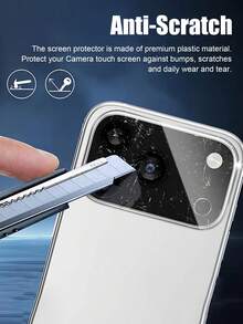 4pcs/Set Lens Protector Film Compatible With Iphone 11/12/13/14/15/16/16 Plus/16 Pro/16 Pro Max/17/17 Air/17 Pro/17 Pro Max, High Definition, Anti-Scratch - Clear - View 7