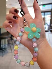 Pink Mobile Phone Lanyard, Korean Pearl Flower Decoration, Key Chain Key Chain Bag Pendant Bag Pendant Bag Ornaments Chain Bag Hanging Ornaments, Suitable For Mobile Phones, Bags, Key Chains, Etc. Suitable For Girls, Women, College Students, New Employees, White-Collar Women Gift Accessories Decoration. Car Pendants, Women'S Key Chains, Key Pendants,