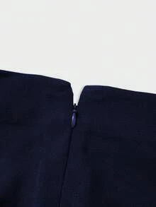 2pcs/Set Elegant Minimalist Business Commute Fashion Long Sleeve Shirt & Mermaid Skirt Outfit With Tie, Office Wear, Autumn/Winter, Tie Included