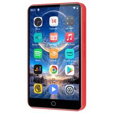 80GB MP3 播放器，带蓝牙和 WiFi、Spotify、Audible、4.0 英寸全触摸屏 MP4MP3 播放器、带扬声器的 Android 音乐播放器、FM 收音机、电子书，容量高达 512GB