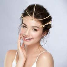 Gold Sequins Head Chain​ Festival Halloween Wedding Jewelry Hair Accessories For Bride And Women Fashion Tassel Headbands Boho Headpiece Gold#SSDD B BJNHMJ