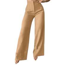 Pantalón de Vestir con Pinzas en cintura (ACAMPANADO) - Café integral - Ver 2