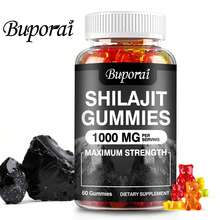 BUPORAI Gomitas de Shilajit: favorecen el cerebro, la energía, la memoria y la concentración, promueven el metabolismo, alivian el estrés y mejoran la salud general - 60 unidades - 60 gomitas - Ver 1
