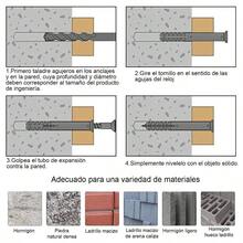 220 Taquetes y Tornillos, Kit de Anclajes y Tornillos para Paneles de Yeso, con 11 Tamaos, Surtido de Anclajes Acanalados, Perfecto para Fijar Cortinas, Caligrafa, Armarios de Pared 220 - 220 - Ver 5