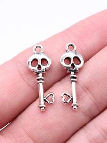 20pcs 26x9mm(1.02x0.35inch) Skull Heart Key Charms Pendant For DIY Jewelry Making Necklace Keychain Phone Chain Bracelet Making Accessories Handmade Craft Making Findings - Skull Key - View 1