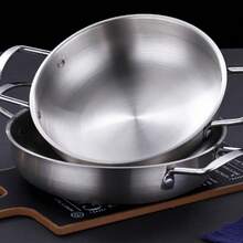 Zestaw garnków wojskowych w stylu koreańskim, srebrny garnek, koreański garnek do ramenu, garnek do zupy ze stali nierdzewnej, garnek do makaronu, garnek do owoców morza, odpowiedni do kuchenek indukcyjnych, garnek do makaronu instant, garnek do gotowania na gorąco - Prawdziwy kolor - Zobacz 6