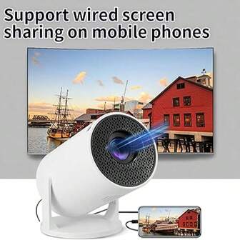 Mini proiettore, proiettore domestico con correzione elettronica della distorsione trapezoidale, adatto per laptop, PC e smartphone, regalo ideale per Ognissanti, Natale, compleanni, lauree, parenti e amici