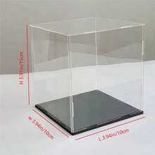 Removable, Acrylic Display Cabinet, Plastic Collectible Display Case, Protective Storage Box For Models, Suitable For Display And Collection, Elegant Storage Box For Home And Retail - Black - View 25