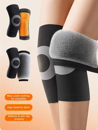 1. A Pair Of Winter And Autumn Fleece Knee Protectors, With Faux Rabbit Fur Filling For Added Thickness. Suitable For Both Women And Men As A Warm Leg Protector For Keeping Warm In Cold Weather. The Knee Protectors Can Relieve Joint Pain Caused By Arthritis And Are Suitable For Outdoor Activities Such As Walking