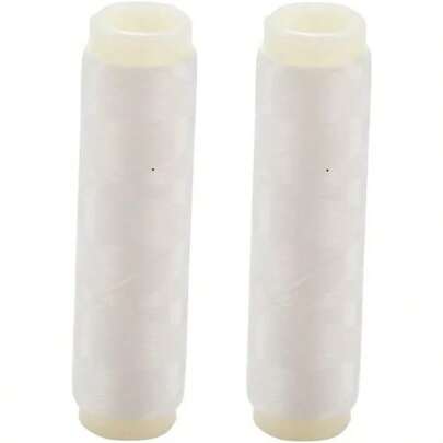 2Pcs White Fishing ThreadBait Thread Nylon Elastic Invisible Magic Fishing Line 0.1/0.2 Mm Stretchy Fishing Line Length 656 Feet Per Spool Clear Fishings String Monofilament Line Fishing