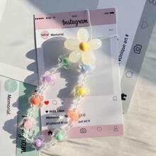 Pink Mobile Phone Lanyard, Korean Pearl Flower Decoration, Key Chain Key Chain Bag Pendant Bag Pendant Bag Ornaments Chain Bag Hanging Ornaments, Suitable For Mobile Phones, Bags, Key Chains, Etc. Suitable For Girls, Women, College Students, New Employees, White-Collar Women Gift Accessories Decoration. Car Pendants, Women'S Key Chains, Key Pendants,