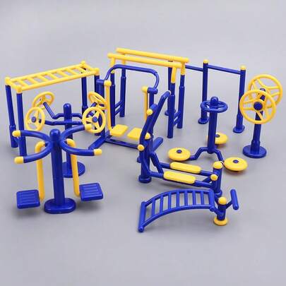 Random Color & Style Mini Toy Accessories, Outdoor Fitness Equipment, Miniature Pull-Up Bar, Waist , Dollhouse, Popular Items