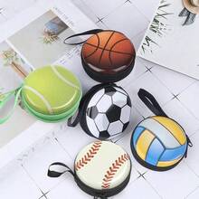 Monedero para Nios, 10 Piezas Zero Wallet Cartoon Esfrica Monedero, Diseo con Cremallera, Adecuado para Nios, Adolescentes Aficionados al Deporte, Viene con un Llavero - inicial - Ver 2