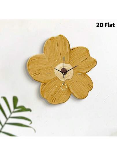 2D Flat 1pc Moderne Creative Home Healing Flowers Wand Clock, Ultra Quiet Quartz Movement, No Ticking Sound, ation Painting Klok Living Room, Bedroom Office, able Watch, Unique Personalized, Clear Reading Time, In Bedroom, Studio, Ho Study, Kitchen Cafe, Perfect Family Friends Room view 3