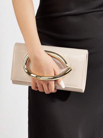 Glamoureuze avondclutch met grote capaciteit, glinsterende kettingriem, modieuze klep, luxe effenkleurige handtas voor bruiloften, damesschoudertas met ketting voor tienermeisjes, studenten, rookies en kantoorpersoneel, perfect voor feesten, bruiloften, gala's en diners, perfect passend bij galajurken voor vrouwen, gala-accessoires, paillettenjurken voor vrouwen, glinsterende jurken, elegante jurken voor vrouwen