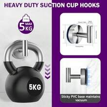 Suction Cup Hooks For Shower Wall Stainl Steel Vacuum Shower Hook Heavy Duty Bathroom Suction Towel Holder For Inside Shower Coat Hooks Wall Hanger For Door Glass Kitchen Brushed Sier 4Pcs