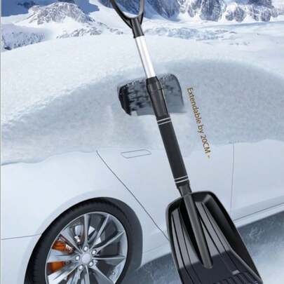 Telescopic Snow Shovel, New Winter Retractable Snow Shovel, Car Snow Shovel Removable Snow Cleaning Tool, Thickened Snow Pusher Shovel