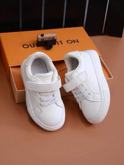 1双PU材质魔术贴装饰婴儿时尚百搭运动鞋，舒适防滑轻便简约婴幼儿鞋，模压鞋垫，适合上学和日常穿着