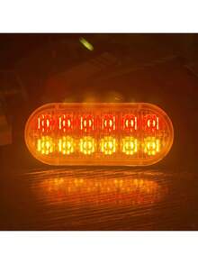 1par Lateral Faro Led Barra Estrobo Escolta Patrulla Auto - rojo y amarillo - Ver 1