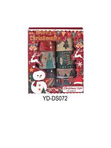 8 Rolls/Box, Christmas Pattern Washi Tape, Retro Style Student Diary DIY Decoration Materials Tape Set, Junk Journal Scrapbook Decoration Supplies, Creative Masking Tape - Multicolor - View 15