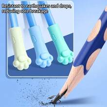 50 قطعة من أقلام المحو بشكل بصمة قط - ألوان باستيل (وردي وأزرق وأخضر وأصفر) - أغطية أقلام مع حامل للكتابة ، مصنوعة من مادة البولي بروبيلين المتينة للاستخدام في المدرسة والمكتب والمنزل - متوافقة مع الأقلام والأقلام الرصاص والأقلام الحبر - مثالية للطلاب والمعلمين وعشاق القطط - مستلزمات قرطاسية بالجملة ، أساسيات مدرسية ، تصميم مرح ، نهاية ناعمة ، ملحق وظيفي ، للعاملين في المكاتب - متعدد الألوان - مشاهدة 3