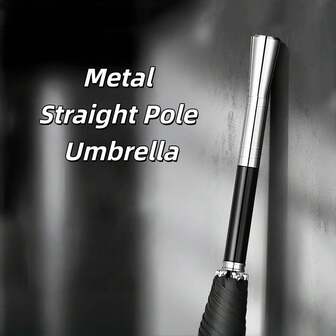 Paraguas de mango horizontal antideslizante, resistente al agua y al viento, de apariencia lujosa y ligera, ideal para la escuela y los negocios, con mango largo para hombres y mujeres