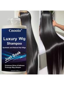 Champú para pelucas, desenreda y antiencrespamiento, hidrata y humecta, promueve la sedosidad y el brillo 250 ML Consistente con queratina, aceite de argán marroquí, champú de agua de arroz para: cabello humano, pelucas sintéticas, cuidado y mantenimiento diario