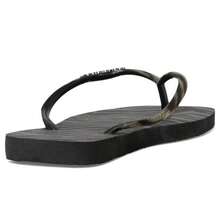 Havaianas Slim Square Velvet Sandals |  | Women Flat Sandals - 黑色 - 查看 4