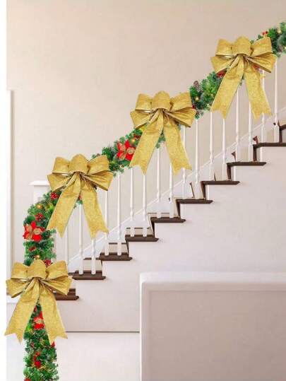 1pc Christmas Decoration Bow, Christmas Tree Ornament